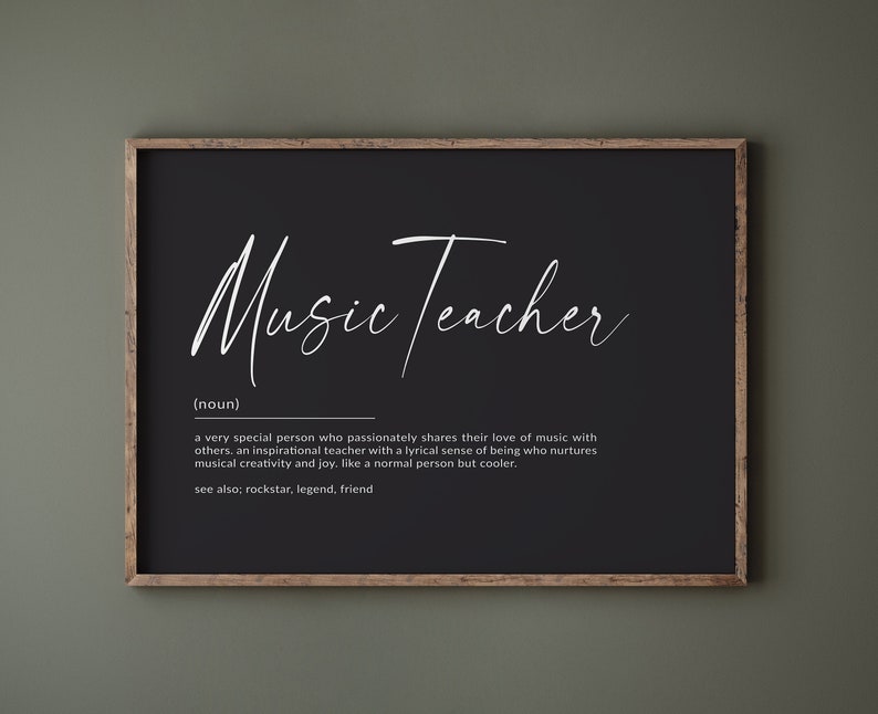 Music Teacher Gift Music Teacher Definition Gift for Music image 1