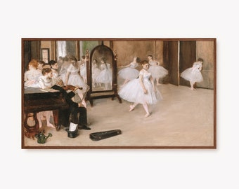 Samsung Frame TV Art Ballet Oil Painting | Vintage Ballerina Dancers, Dancing Antique Art for the Digital 4k TV,| Digital Download
