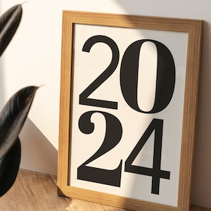 Regalo de cumpleaños 2024, Nuevo bebé 2024, 2024 Póster Impresión del año de nacimiento, Póster retro recién nacido 2024 Decoración linda del dormitorio Arte de pared imprimible IMPRESIONES DIGITALES