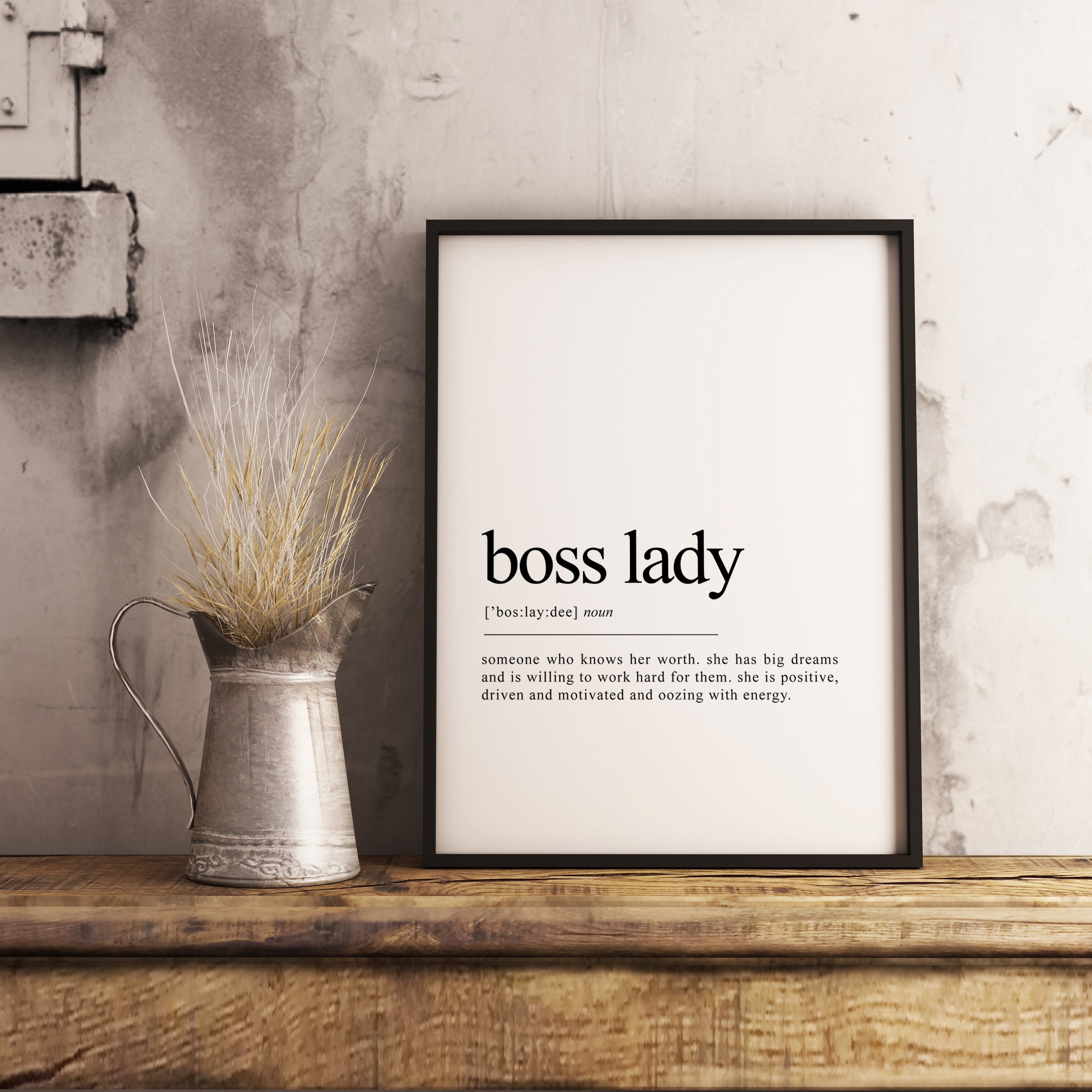 Boss Lady Gift, Boss Lady Definition Print, Boss Babe Poster, Woman  Entrepreneur Gift, Empowered Woman Gifts, Home Office Art - Etsy