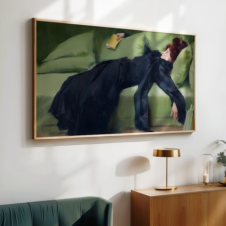 Samsung Rahmen TV Kunst Lustig verändert Kunst Graffiti Poster, Vintage Frau lesen Porträt lustige Zitate für Rahmen TV Kunst digitaler Download Bild 3