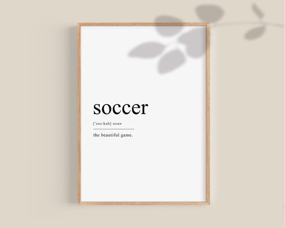 Soccer Definition Print, Soccer Poster, Soccer gift, Soccer Wall Art, Teen room decor, Soccer gifts for him, gifts for her