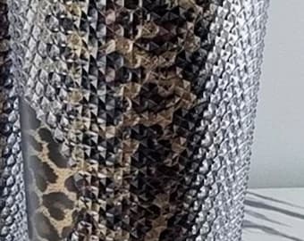 24oz Leopard print studded tumbler