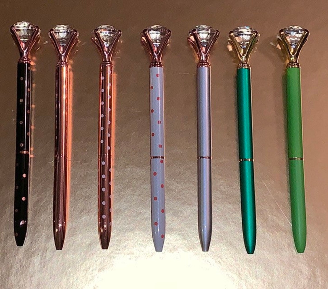 Diamond Top Pens. Set of 5 of Your Choice. Buy Now Etsy