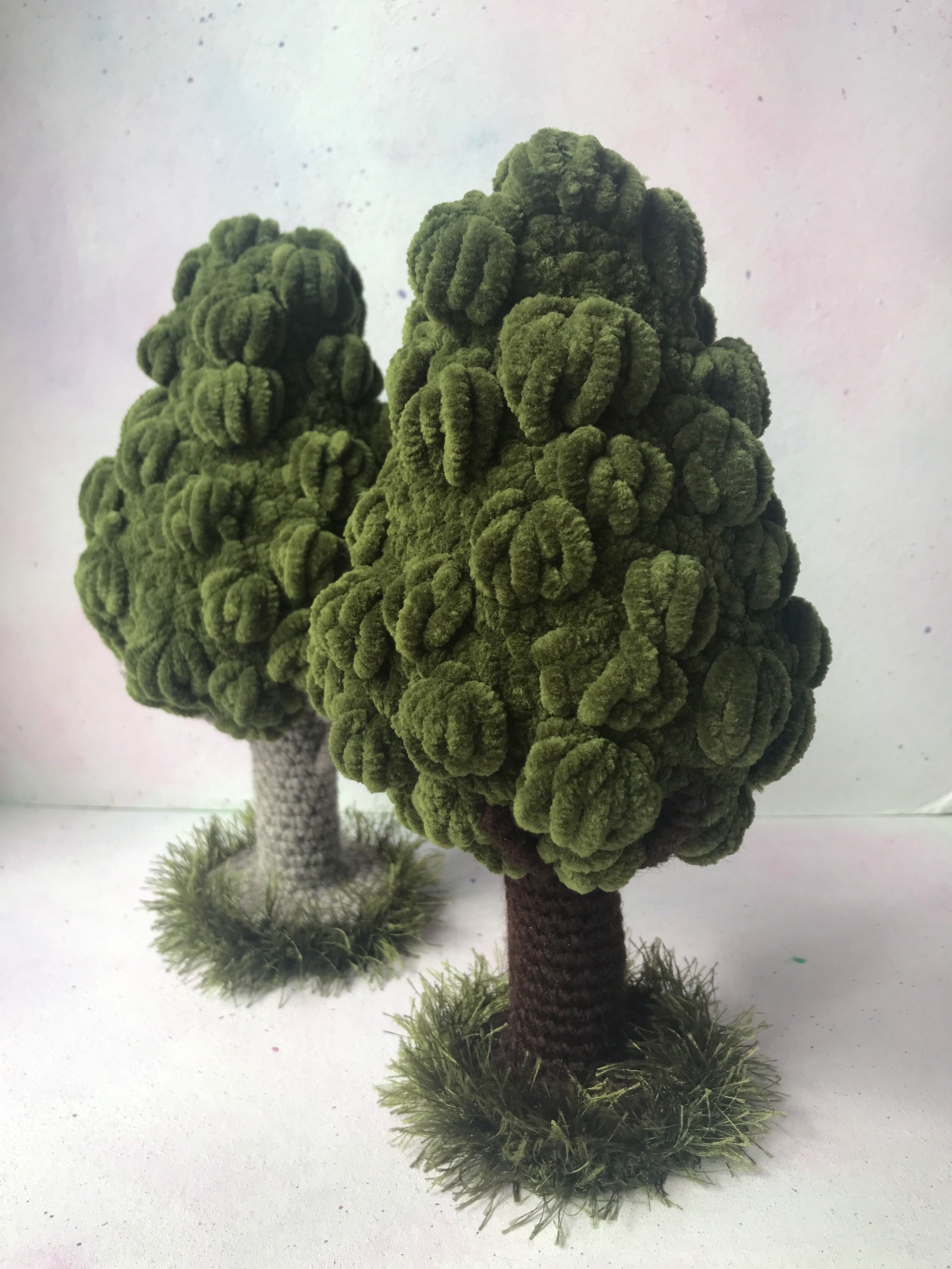 Tree crochet trees small forest Montessor knitted farms | Etsy