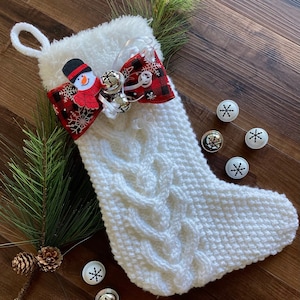 PATRON TRICOT-Bas de Noël *LyLy*/En français - LyLy's Christmas stocking/English version