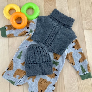 Knitting Pattern - Children's Turtleneck Bib (in French) - Pattern knitting - Children's bib (English version)