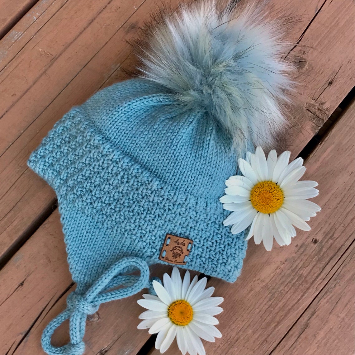 PATRON TRICOTTuque Léo / Léa avec oreilles / Français et Anglais