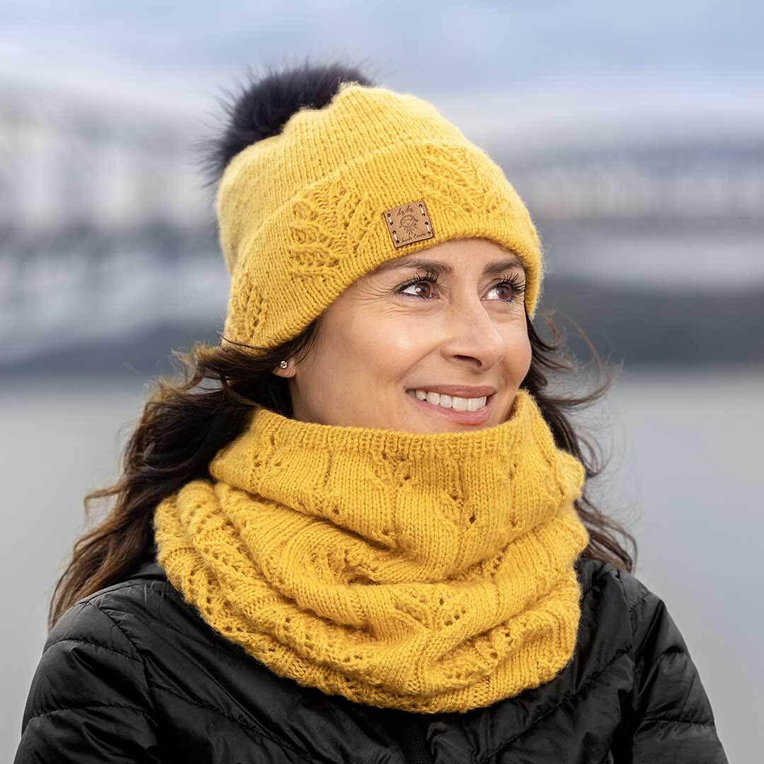 PATRON TRICOT-Tuque et cache-cou *Sylvia* pour femme/En français