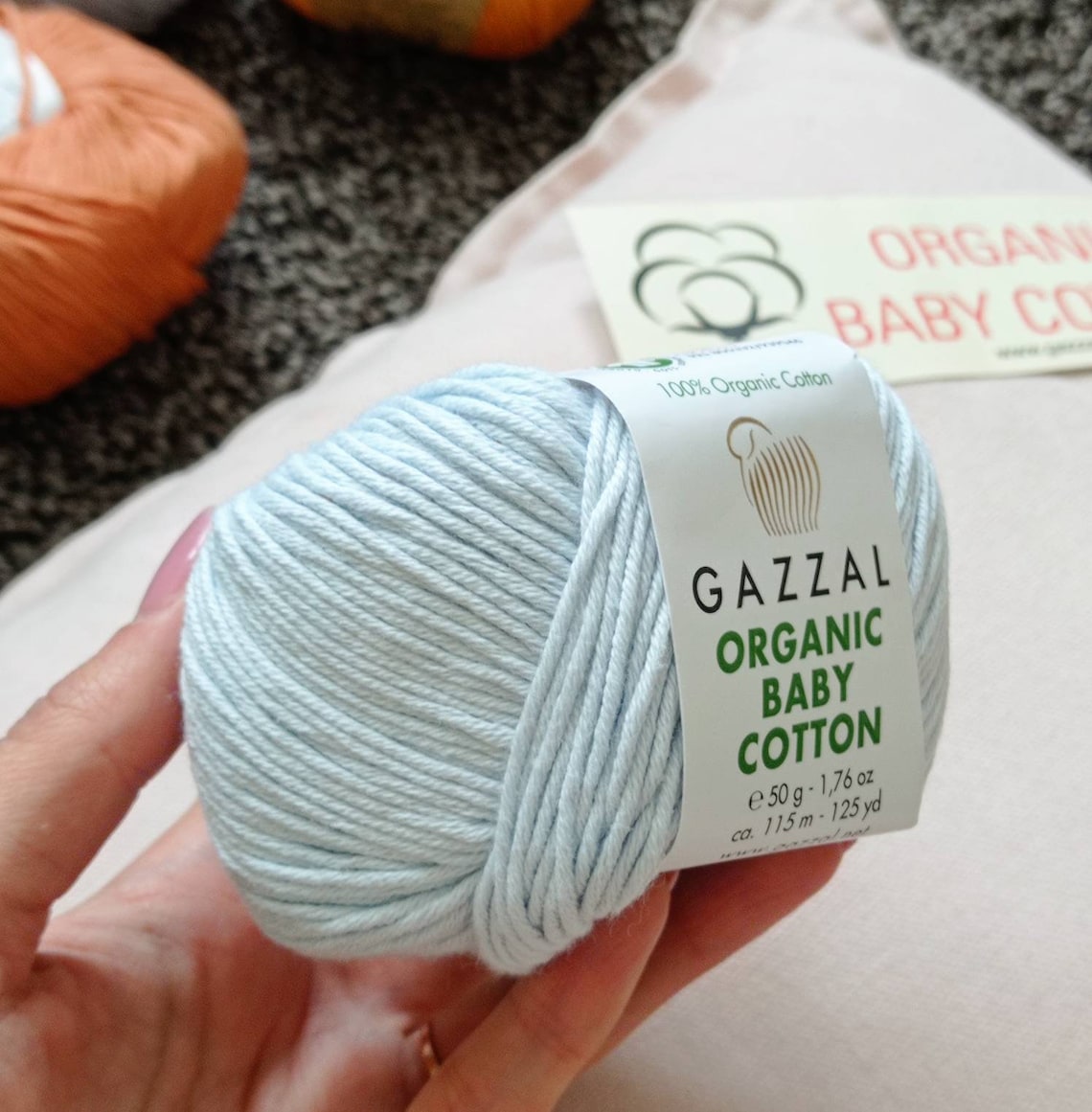 Gazzal Organic Baby Cotton yarn. Eco friendly Hypoallergenic Etsy
