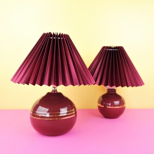 Burgundy bedside lamps online