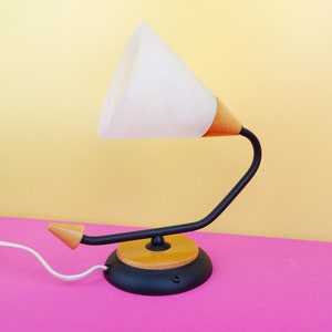 Vintage postmodernist wall light, 90s art deco revival floating lantern spot sconce lamp, 1990s memphis design contemporary