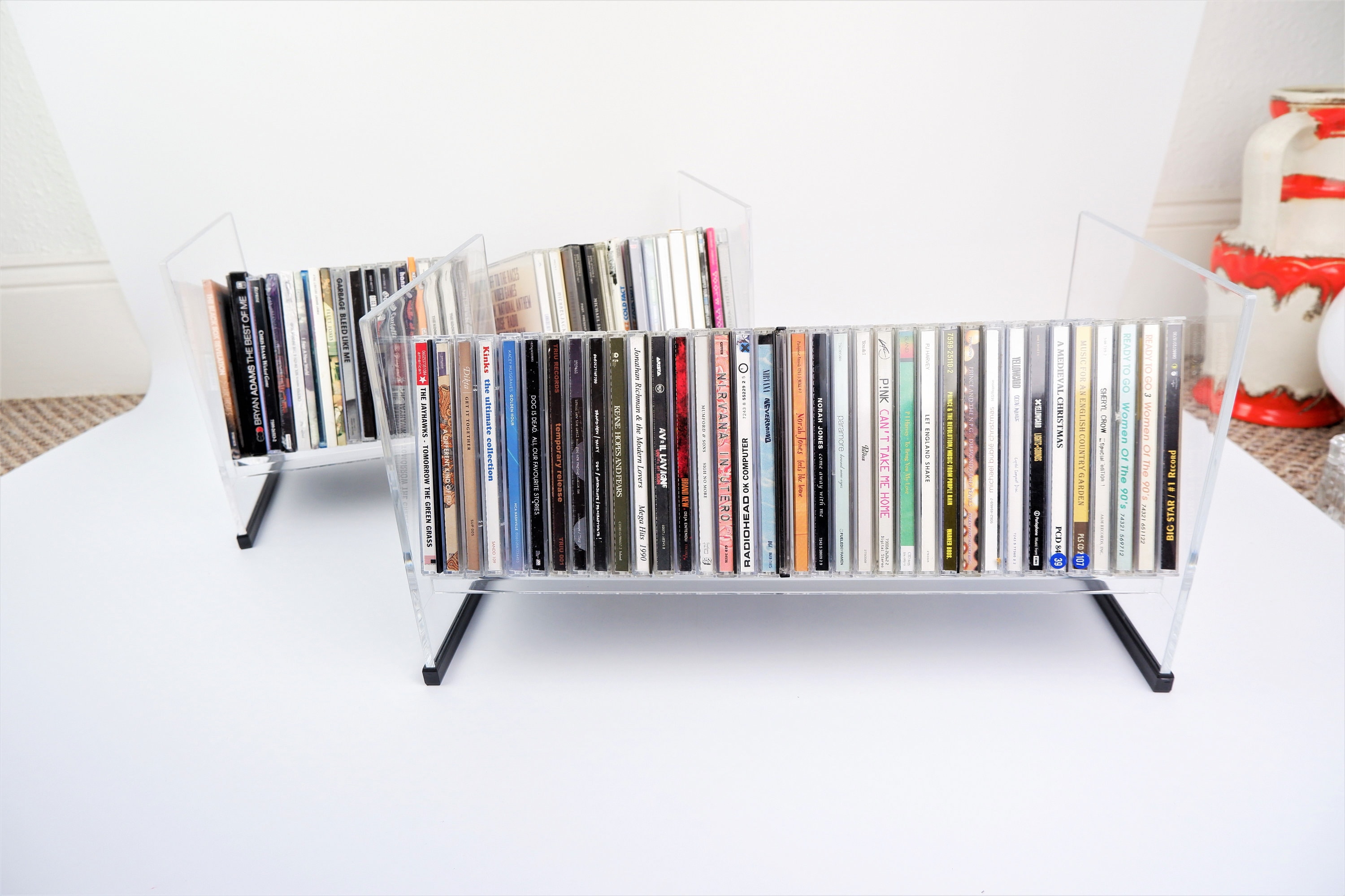 Vintage Stackable CD Media Storage, 1990s 2000s Perspex Clear Tower ...