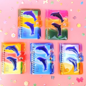 Custodia portapassaporto Deadstock 90s gel dolphin organizer, regalo vintage Y2K frutiger aero anni 90, rubrica, regalo di viaggio nostalgico