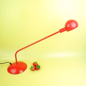 Vintage Schreibtischlampe Tischleuchte rot Space Age Atomic Age mcm Retro Decor 1960er 1970er Jahre