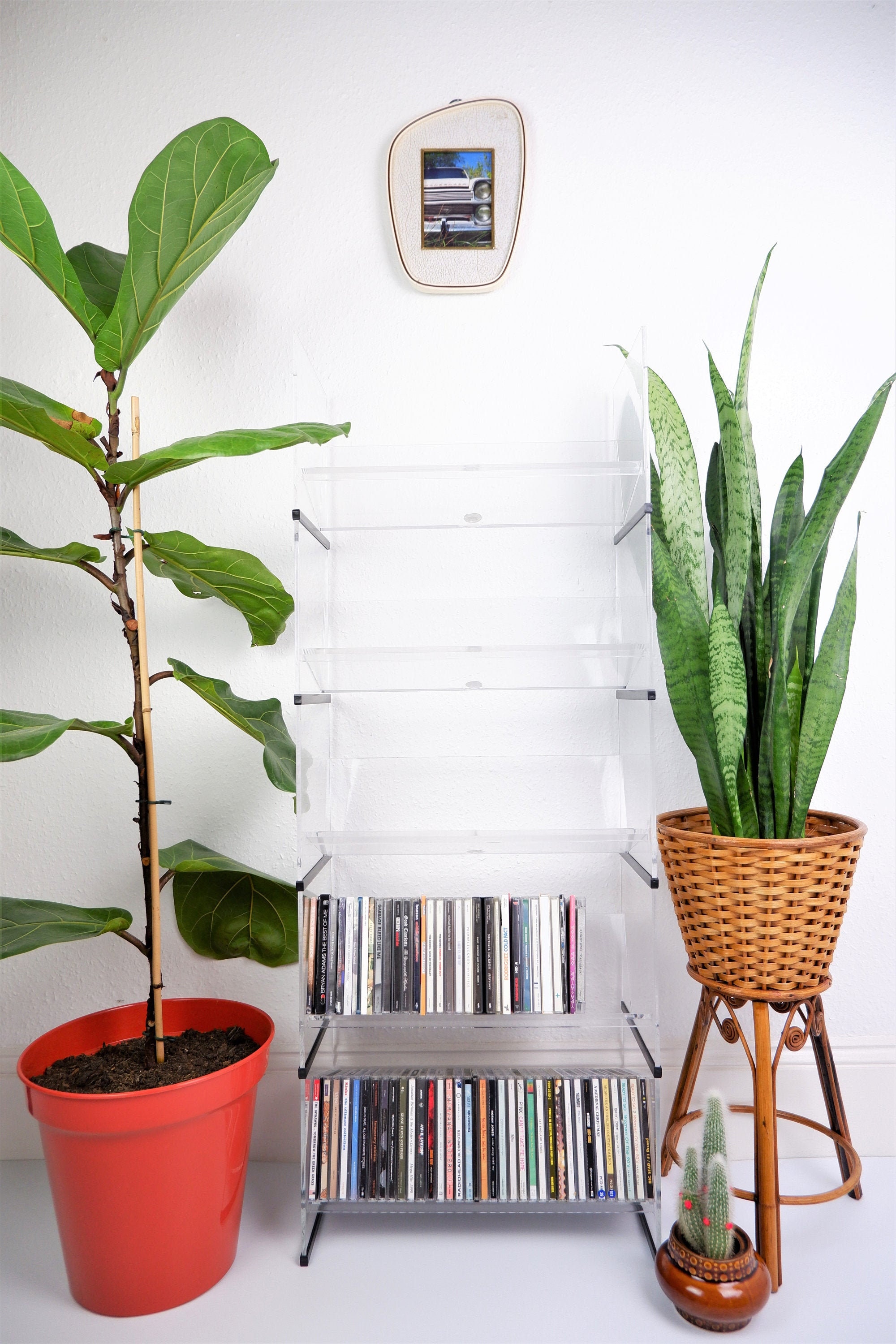Vintage Stackable CD Media Storage, 1990s 2000s Perspex Clear Tower ...
