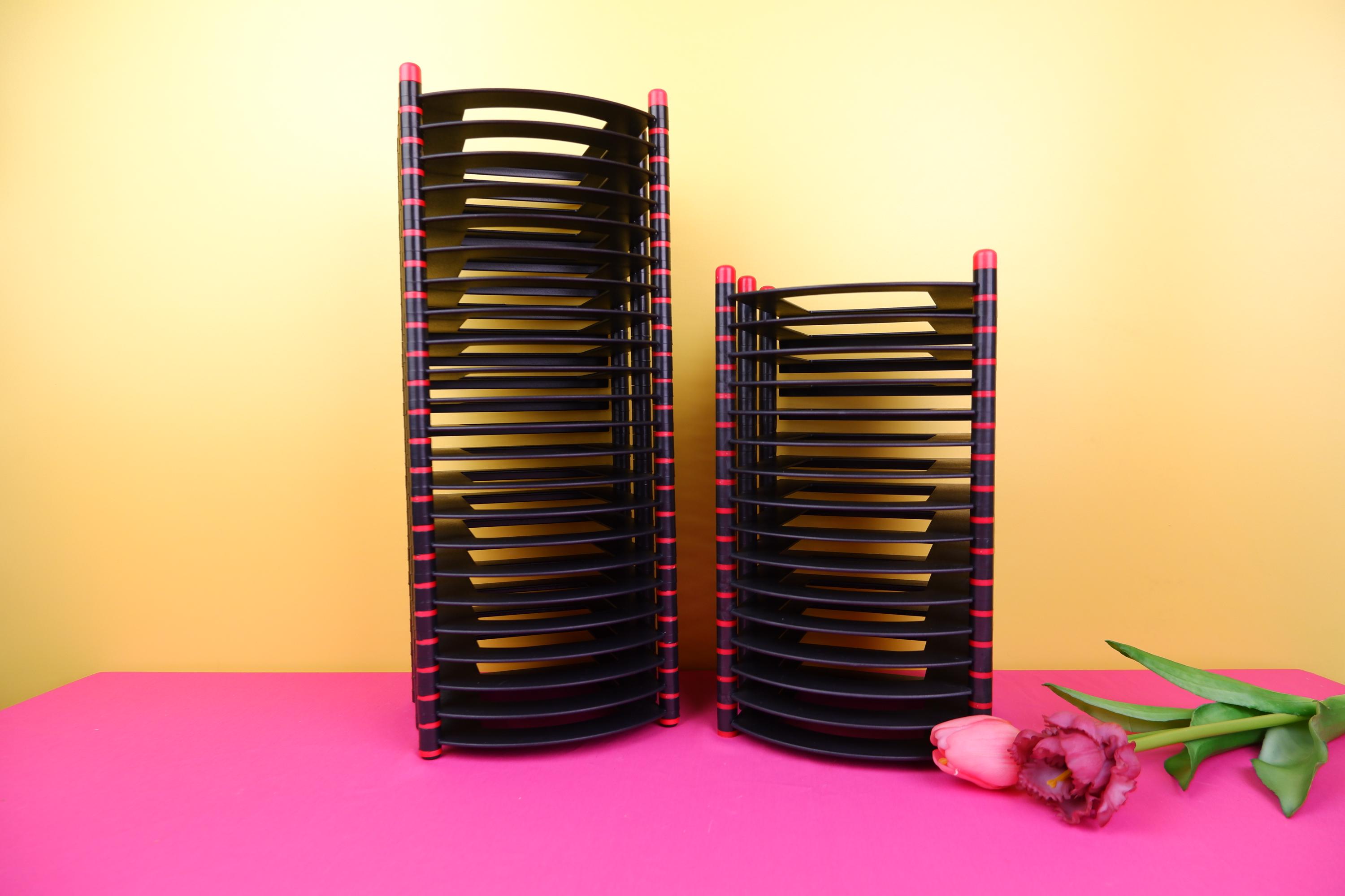 Vintage 90s Y2K CD Media Storage, Black 1990s 2000s Tower Shelving