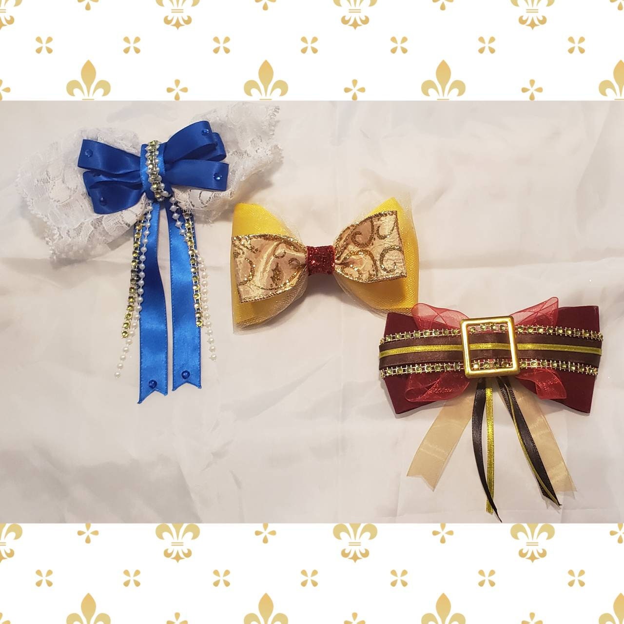Disney Beauty & The Beast Bow Bundle Disney Beauty and The Beast Belle Ribbon Hair Bow - BoxLunch  main image 2