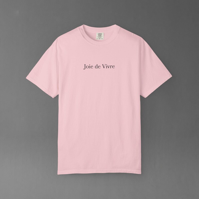 Comfort Colors Joie De Vivre Tee | French Quote Shirt, Good Vibes Gift, Inspirational Graphic Tshirt image 18