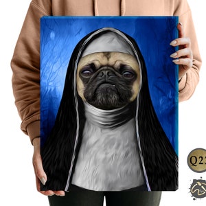 Custom Halloween Pet Portrait: Nun Costume (Digital File)