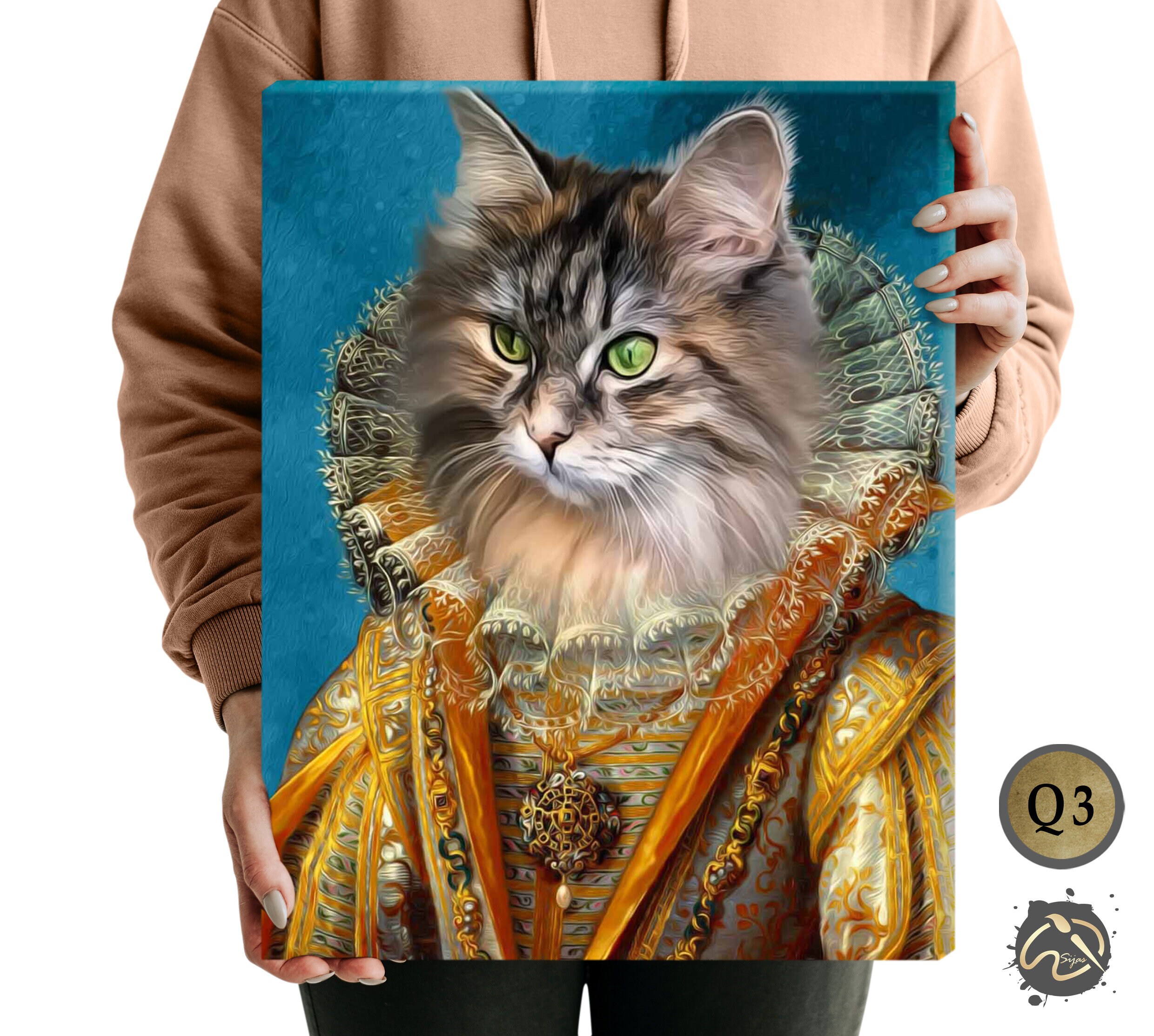 Custom Royal Pet Portrait Queen Costume. Pet Queen Dress . - Etsy