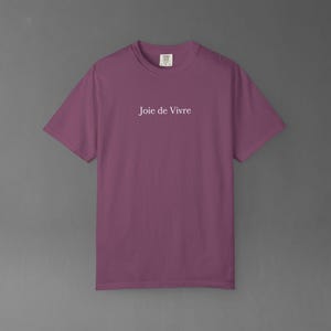 Comfort Colors Joie De Vivre Tee | French Quote Shirt, Good Vibes Gift, Inspirational Graphic Tshirt image 19