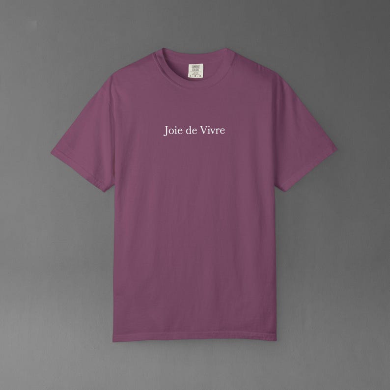Comfort Colors Joie De Vivre Tee | French Quote Shirt, Good Vibes Gift, Inspirational Graphic Tshirt image 19
