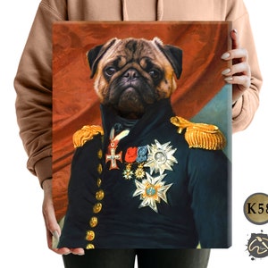 Custom Pet Portrait. Pet portrait from photo. Custom Pet portrait. Dog Portrait. K58 King Costume. Renaissance Pet Portrait.
