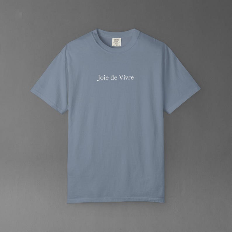 Comfort Colors Joie De Vivre Tee | French Quote Shirt, Good Vibes Gift, Inspirational Graphic Tshirt image 16