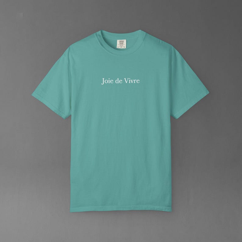 Comfort Colors Joie De Vivre Tee | French Quote Shirt, Good Vibes Gift, Inspirational Graphic Tshirt image 14
