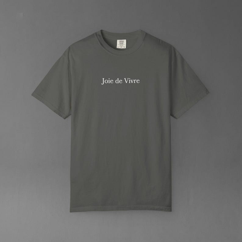 Comfort Colors Joie De Vivre Tee | French Quote Shirt, Good Vibes Gift, Inspirational Graphic Tshirt image 12
