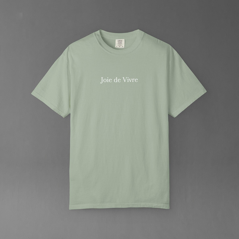 Comfort Colors Joie De Vivre Tee | French Quote Shirt, Good Vibes Gift, Inspirational Graphic Tshirt image 13