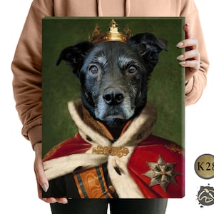Custom Pet Portrait. Pet portrait from photo. Custom Pet portrait. Dog Portrait. K28 King Costume. Renaissance Pet Portrait.