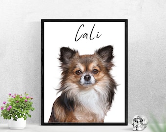 Retrato de mascota personalizado, retrato de mascota personalizado, monumento a mascotas, retrato de perro, retrato de perro personalizado, retrato de gato, regalo de mascota, descargar