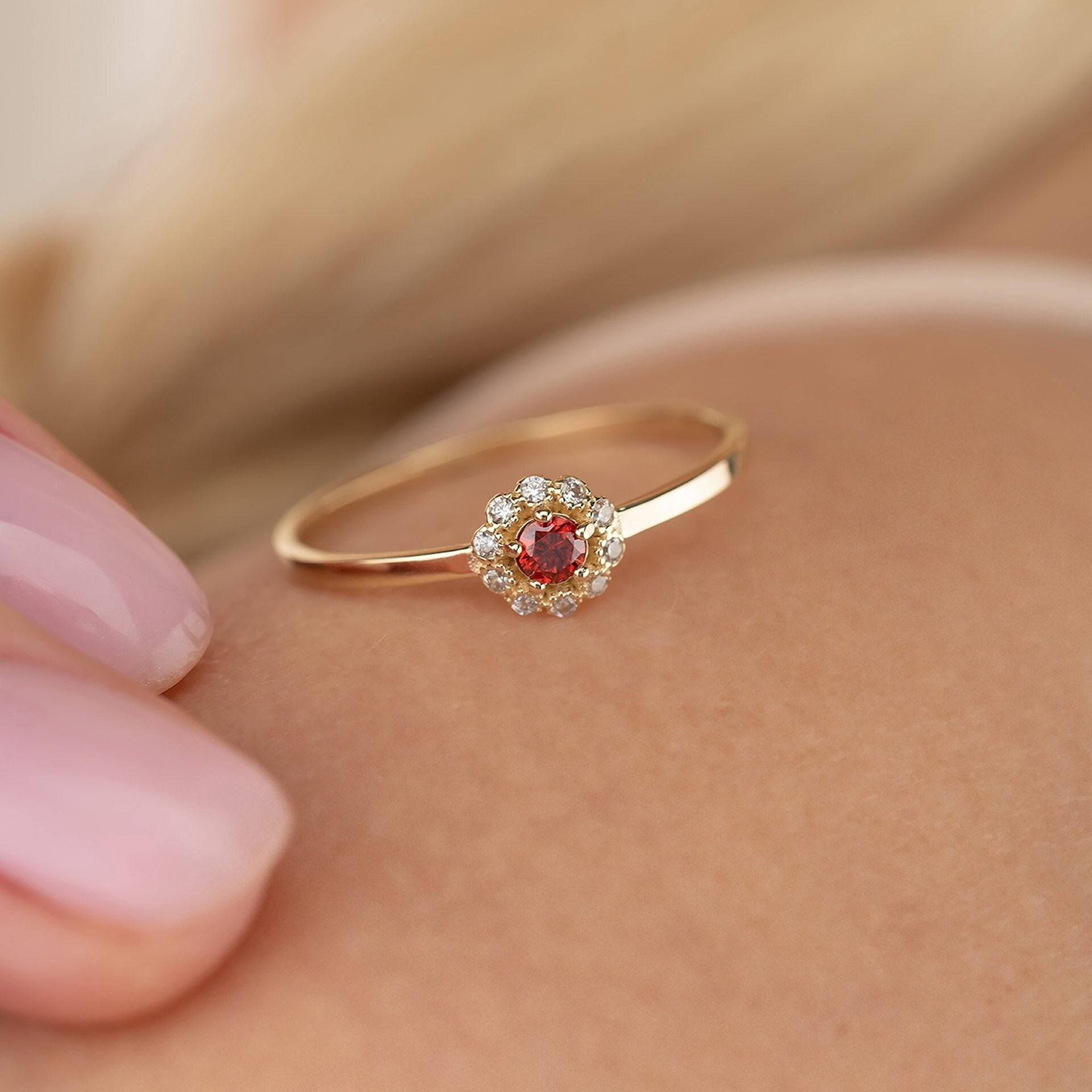 ルビー フラワーデザイン 14kゴールドリング 楽天市場】ダブルフラワーデザインリング 指輪 ルビー 0.65ct