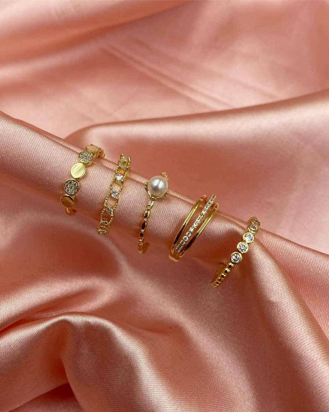 Hand Chain Bracelet in 22K Gold Plated Bracelet Ring Hand Etsy