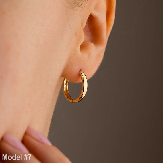 Gold Hoop Earrings - 14KT Gold Hoops - Chunky Hoop Earrings - Lulus