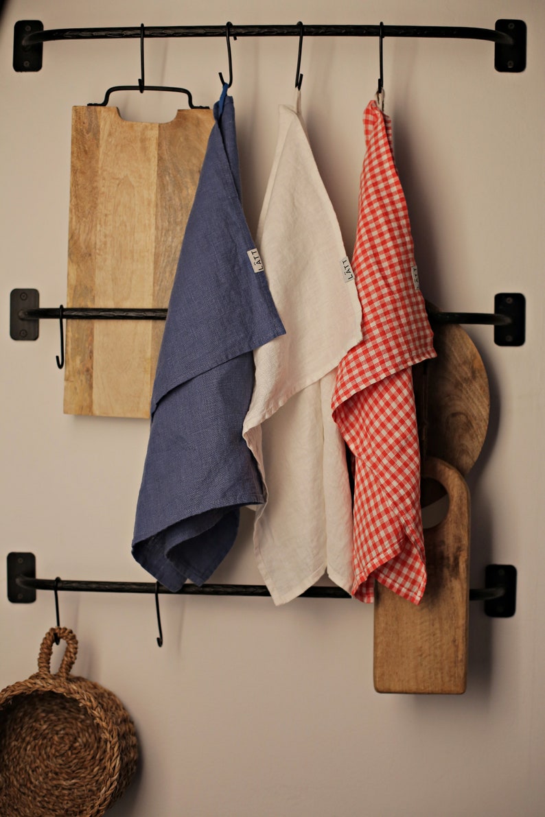 Linen Tea Towels Linen Kitchen Towel Kitchen Towel Set Etsy