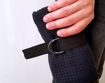 Linen waffle bath towel, gym & travel linen towel, black golf towel, hand towel