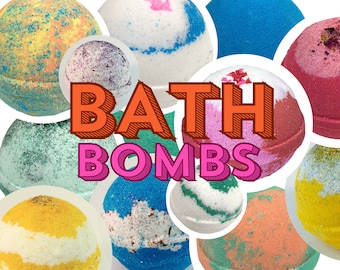 Bombas de baño naturales de 4.5 oz: perfectas para rellenar medias y para juegos de regalo de bombas de baño, cajas de regalo de cuidado personal, bombas de baño para niños, hombres y mujeres