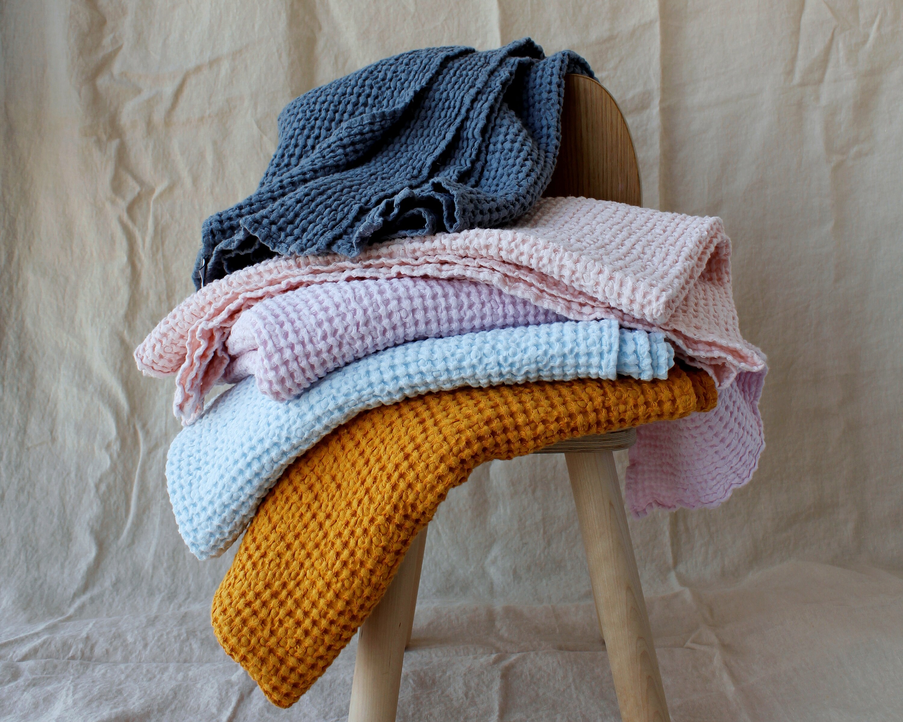 Couverture de Bébé Gaufre Linge, Couverture Confortable Swaddle, Chaude Jet Linge Pour Des Nouveau-N