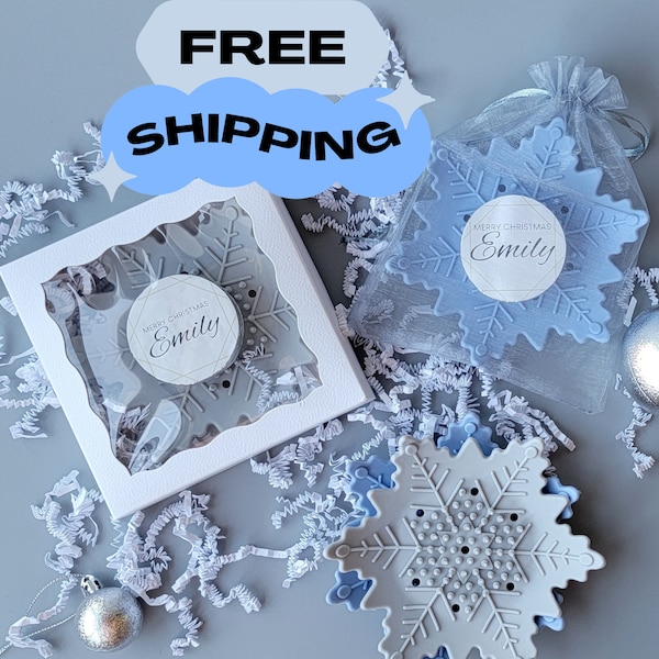 Shower steamers gift set, eucalyptus shower bomb & holder, personalized Christmas gift box, Stocking stuffer, self care relaxation gift box