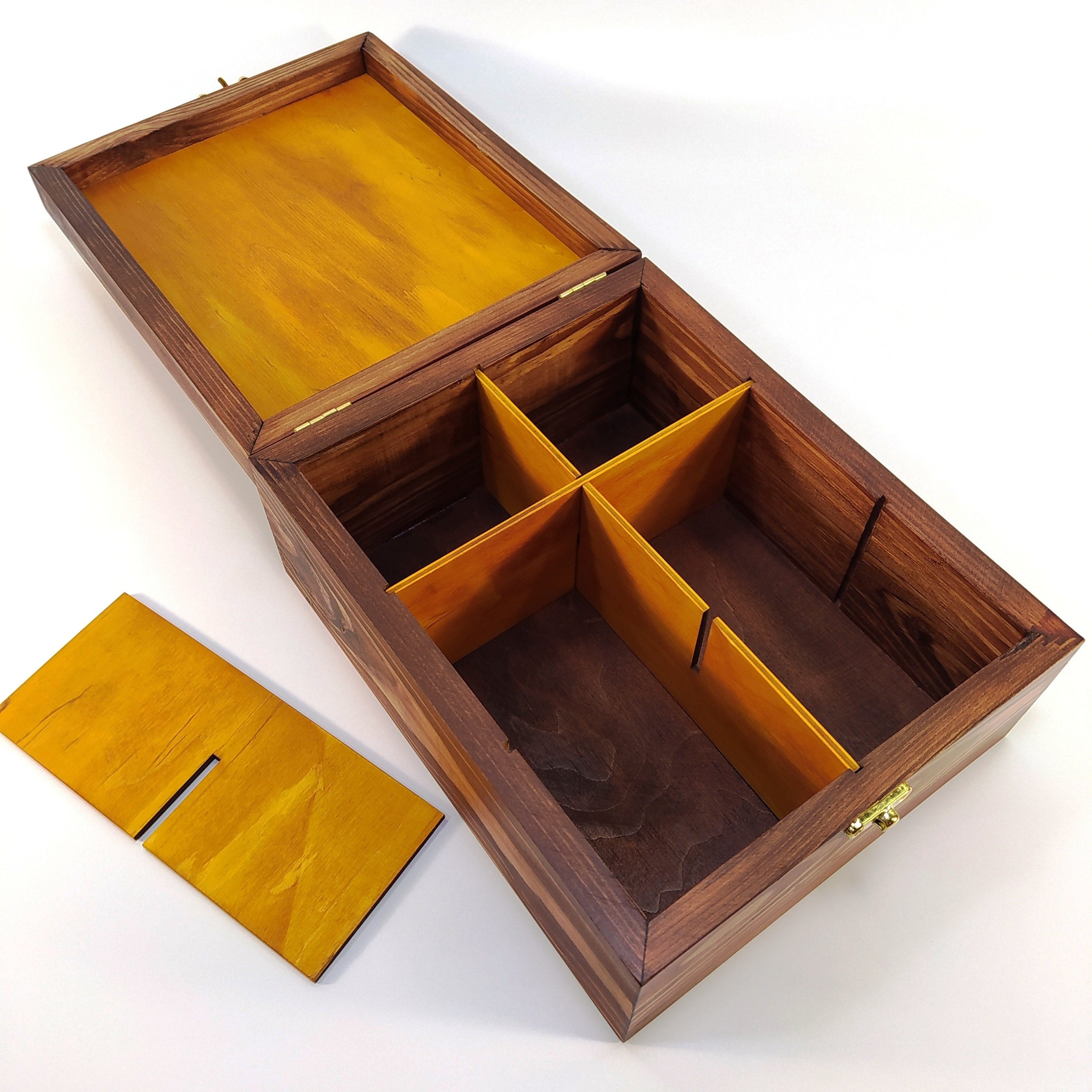 Personalized Wooden tea box. Engraved tea chest can be a nice Etsy