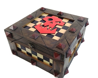 Brutal box in the style of a true orc. Orc emblem. A gift for a true fan of the game