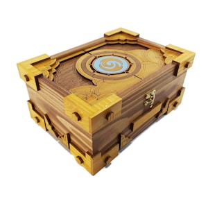 Handmade wooden gaming gift box. Made in a unique style. This wooden box can be a nice gift for fans of this game. natural wood. handmade