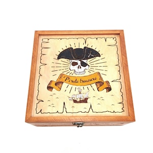 Personalized Pirate Treasure Style Money Box, Pirate Chest, Treasure Chest
