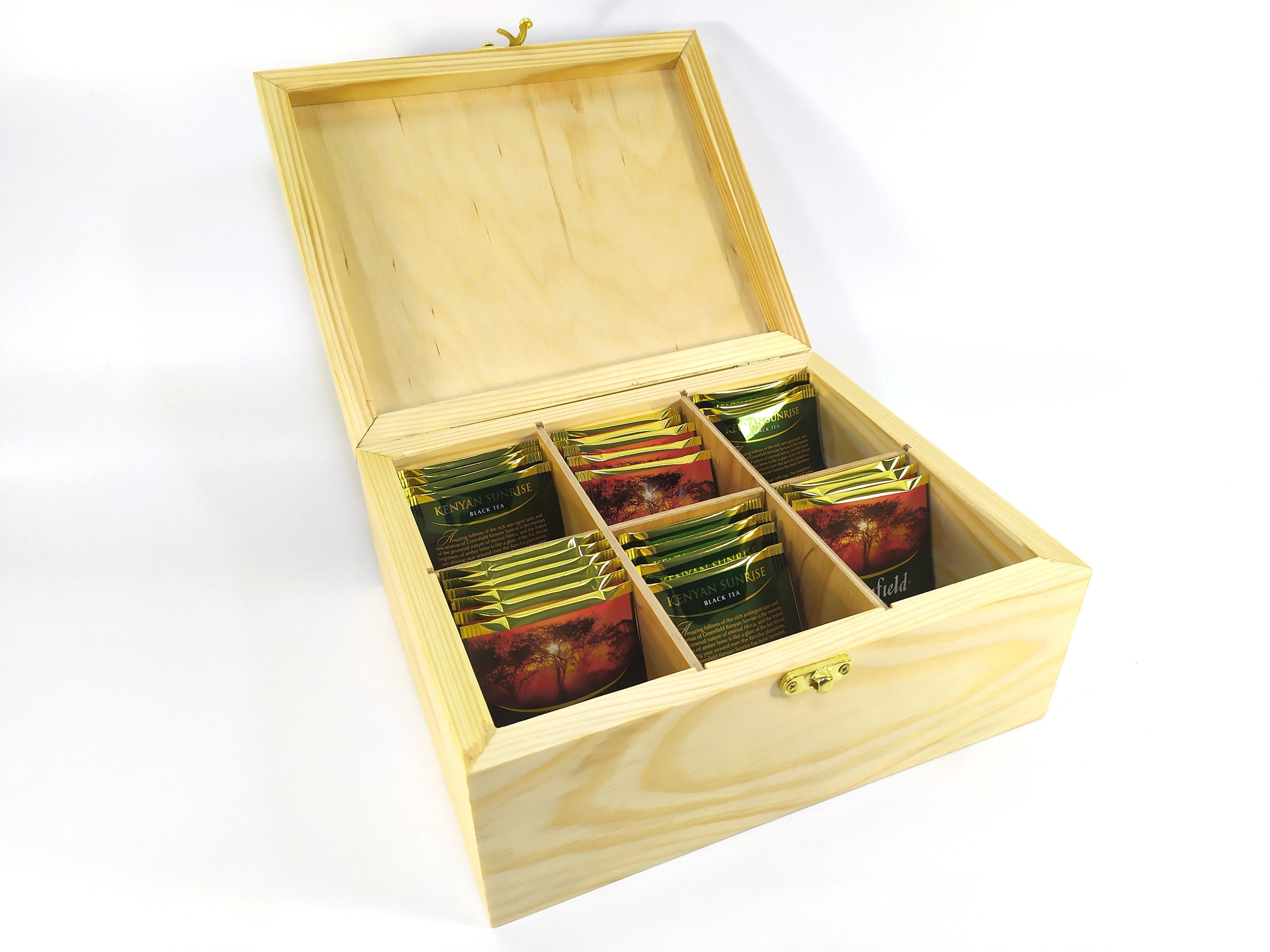 Wooden Engraved Tea Box - Can Be a Nice Christmas Gift. Tea Storage Box ...