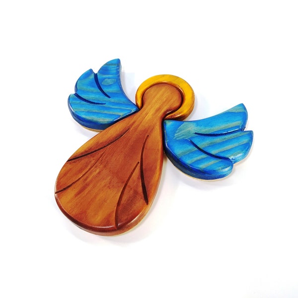 Wood Angel can be a nice Christmas gift. Intarsia, Home Decor, Segmented Wooden Art, Wall Decor, Intarsia Woodworking, angel,