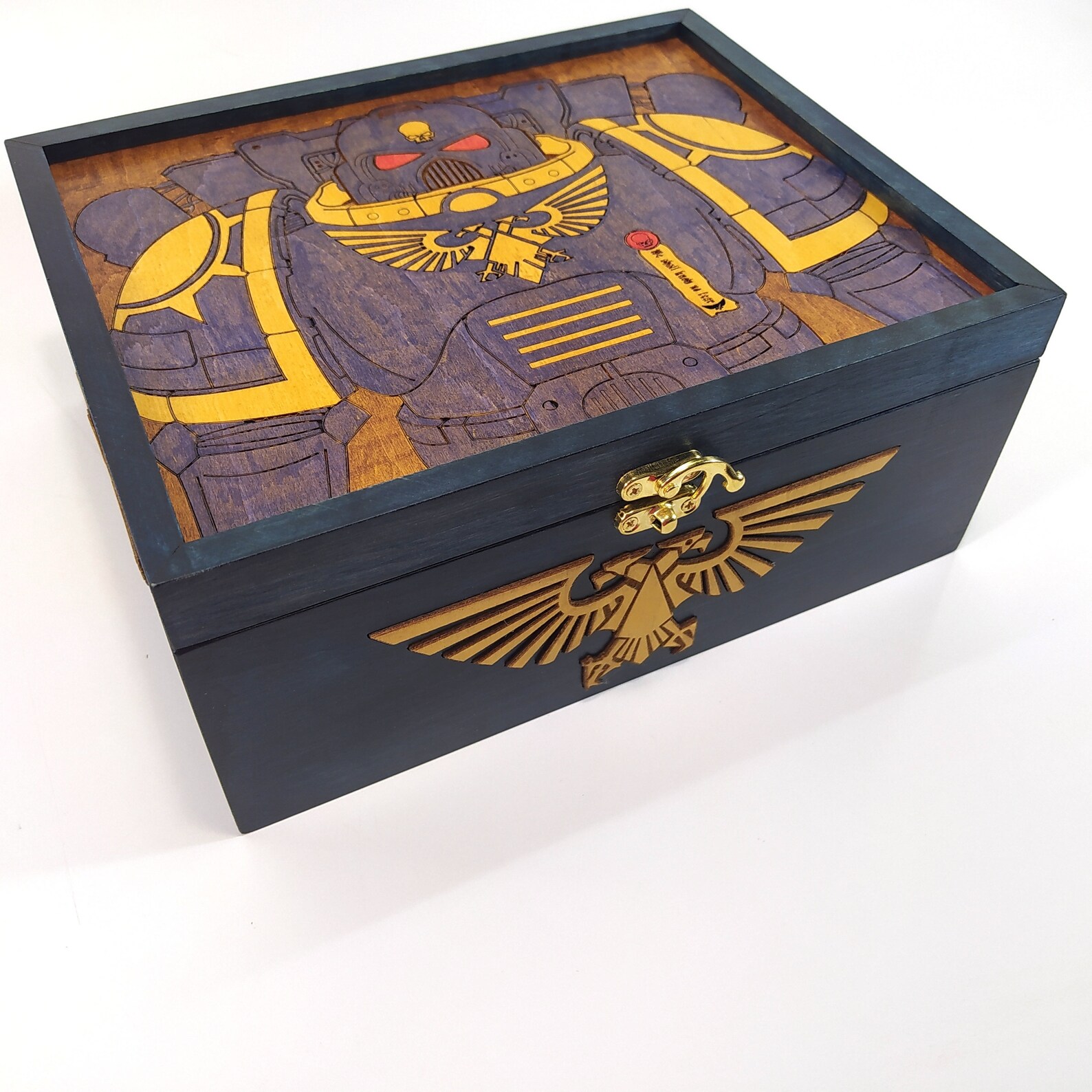 Warhammer 40000 Wooden Box. Ultramarines. Personalized Etsy