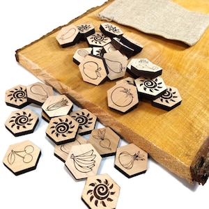Wooden memory game with fruits and vegetables. Homeschool preschool kindergarten. Kids activity. Montessori toy Matching Game For Kids.